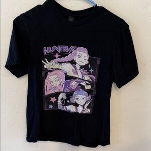 Kpop demon hunters Kids Black Graphic T-Shirt